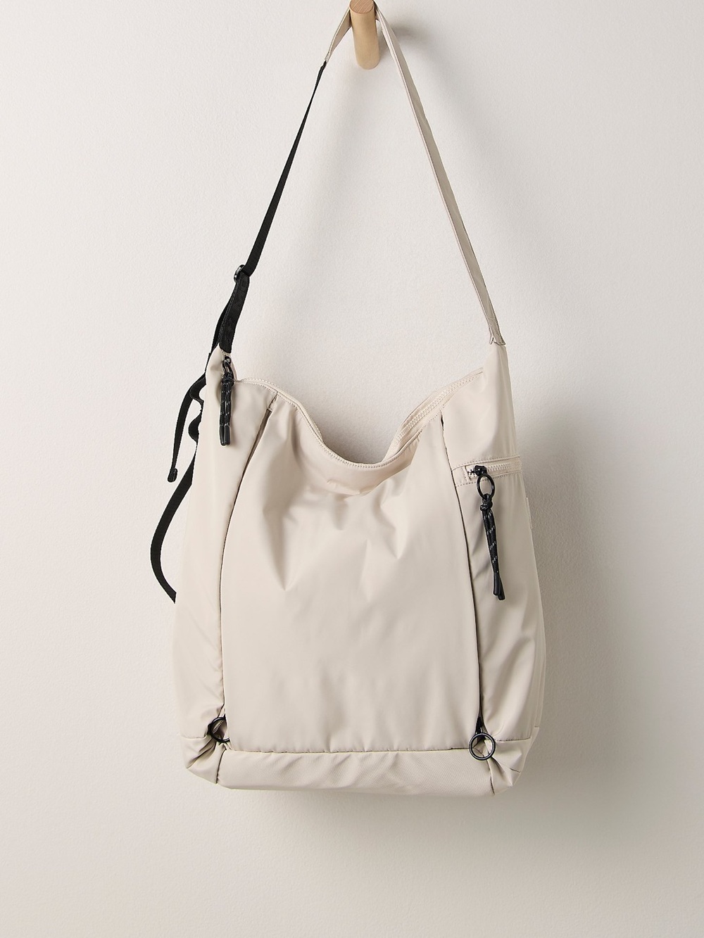 Free People Cream Shoulder Hobo Bag